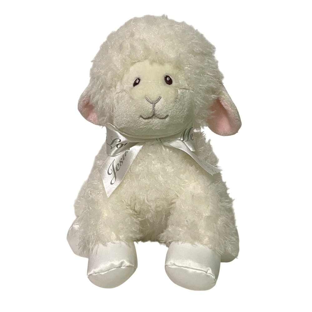 Ebba Aurora Jesus Loves Me Musical Wind Up White Lamb Plush Sheep Easter Spring